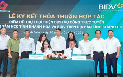BIDV podporuje online veřejné služby v Khanh Hoa.