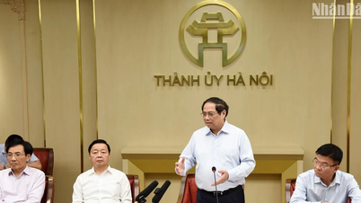 [Ảnh] Thủ tướng Phạm Minh Chính làm việc với Ban Thường vụ Thành ủy Hà Nội