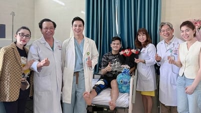 Ho Tan Tai wird nach Rekonstruktion des vorderen Kreuzbandes aus dem Krankenhaus entlassen und kann zum Tet-Fest nach Hause gehen