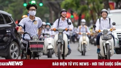 ナムディン省の中学生は電動バイクに乗って通学することが許可されていない。
