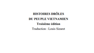 Vietnamese folk tales - French