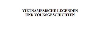 Vietnamese folk tales - German