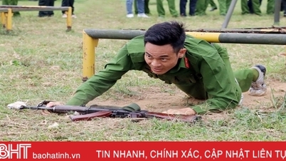 ប៉ូលិសខេត្ត Ha Tinh ត្រៀមខ្លួនសម្រាប់ការប្រកួតវគ្គផ្តាច់ព្រ័ត្រនៃការប្រកួតយោធា និងក្បាច់គុន