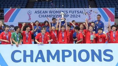 Đội tuyển futsal nữ Việt Nam thắng Thái Lan, vô địch Đông Nam Á: VFF thưởng 600 triệu