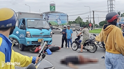Một người tử vong sau va chạm với xe tải ở ngã tư Bồn nước