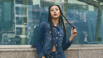 Tone sur tone ជាមួយនឹងពណ៌ Denim ពណ៌ខៀវដ៏ស្រស់ស្អាត