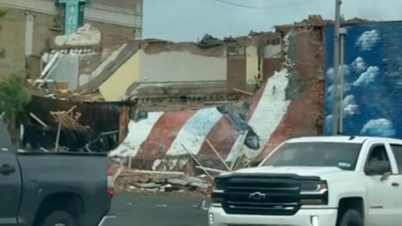 Hurricane downs B-52 bomber, rips off church roof in New York