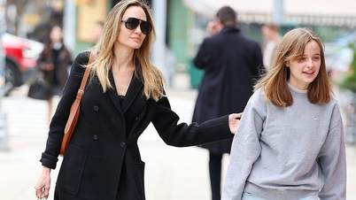 Angelina Jolie dạo phố cùng con gái út