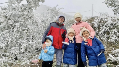 Taking three children to Mau Son to see the ice