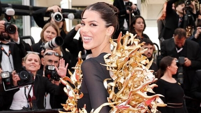Hoa hậu Hoàn vũ gây chú ý với váy lạ mắt trên thảm đỏ Cannes