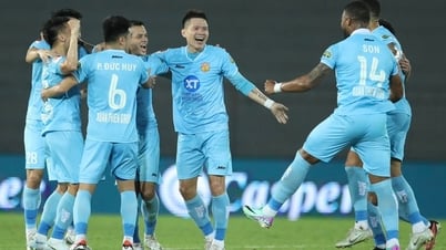 Nam Dinh FC រក្សាបានចំណាត់ថ្នាក់កំពូលក្នុង V-League ជាមួយនឹងជ័យជម្នះដ៏ធំនៅ Lach Tray