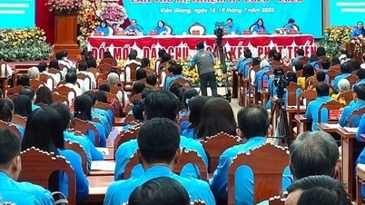 ពិធីបើកមហាសន្និបាតសហជីពខេត្ត Kien Giang ក្នុងតំបន់ដីសណ្ដទន្លេមេគង្គ