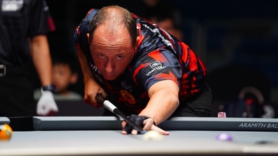 Tay cơ 'huyền thoại' Shane Van Boening dừng chân sớm ở Hanoi Open Pool Championship 2024