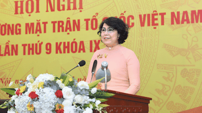 សមមិត្ត To Thi Bich Chau កាន់តំណែងជាអនុប្រធានគណៈកម្មាធិការមជ្ឈិមរណសិរ្សមាតុភូមិវៀតណាម។