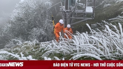Lang Son Electricity workers increase manpower to operate the power grid under freezing weather