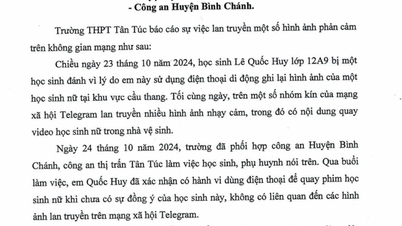 Trường mời 1 học sinh lên làm việc