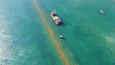 Completion of underground coastal protection dyke voted most beautiful in Asia