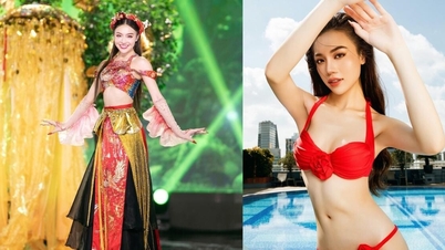 សម្រស់​ត្រាវិញ​ធ្វើ​ឱ្យ​កក្រើក​ក្នុង​ឈុត​ហែល​ទឹក​ Miss Grand វៀតណាម