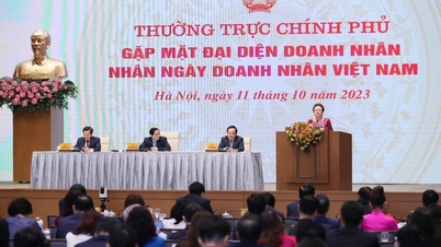 MADAME CHỦ TỊCH NGUYỄN THỊ NGA CÙNG GIỚI DOANH NHÂN GẶP GỠ THỦ TƯỚNG CHÍNH PHỦ NHÂN NGÀY DOANH NHÂN VIỆT NAM 13/10
