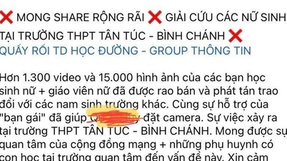 Thông tin chính thức về vụ việc một nam sinh bị nghi đặt thiết bị quay lén trong nhà vệ sinh nữ