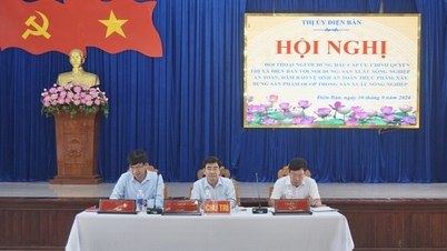 ថ្នាក់ដឹកនាំក្រុង Dien Ban សន្ទនាជាមួយកសិករ