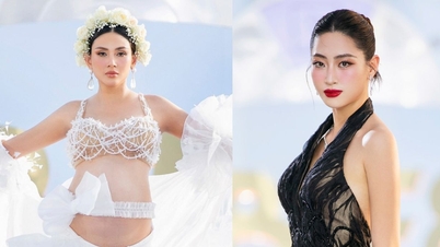 Vo Hoang Yen with a heavy pregnant belly, Luong Thuy Linh catwalks at a height of 71m
