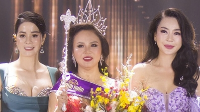 បវរកញ្ញា​ពាណិជ្ជករ​ម្នាក់​ទៀត​ឈ្មោះ Nguyen Tan Thanh Tuyen ពាក់​មកុដ