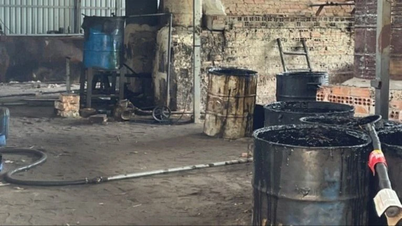 28,000 liters of hazardous recycled oil discovered in Binh Thuan