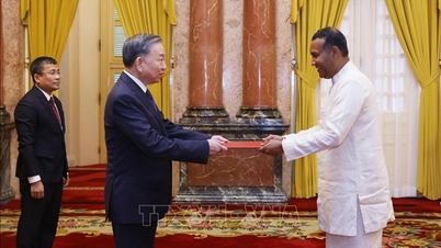 Tổng Bí thư, Chủ tịch nước tiếp Đại sứ Sri Lanka trình Quốc thư