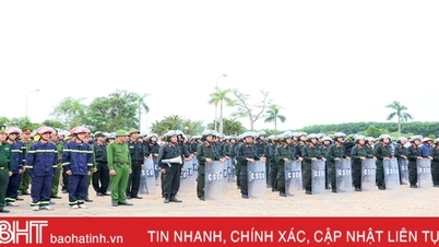Lãnh đạo tỉnh kiểm tra diễn tập thực binh xử lý tình huống