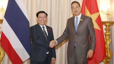 National Assembly Chairman Vuong Dinh Hue meets with Thai Prime Minister