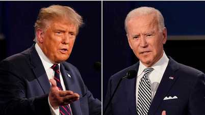 លោក Trump ដឹកនាំលោក Biden ក្នុងការបោះឆ្នោតបែបសម្មតិកម្ម