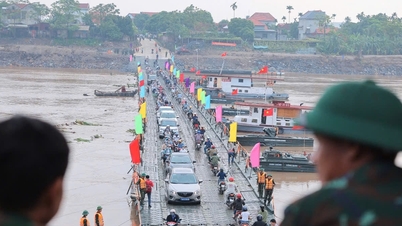 Chính thức thông xe cầu phao Phong Châu, những điều cần lưu ý khi qua cầu