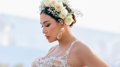 Vo Hoang Yen សម្តែង​ម៉ូដ​សម្លៀក​បំពាក់ ខណៈ​មាន​ផ្ទៃពោះ ៨ ខែ