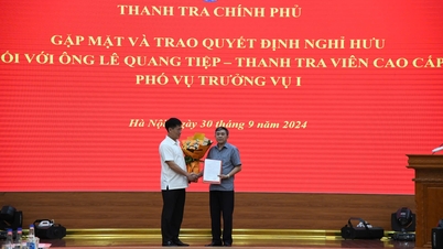 Thanh tra Chính phủ trao quyết định nghỉ hưu đối với ông Lê Quang Tiệp