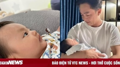 Đàm Thu Trang khoe ảnh cận mặt quý tử, Cường Đô la khen 'đẹp trai nhất nhà'