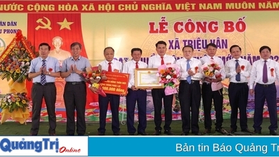 Xã Triệu Vân đón nhận danh hiệu xã đạt chuẩn nông thôn mới