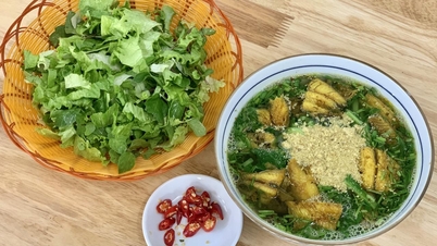 រសជាតិបែបជនបទនៅក្នុងចានស៊ុបត្រី Quynh Coi នៅកណ្តាលទីក្រុងហាណូយ