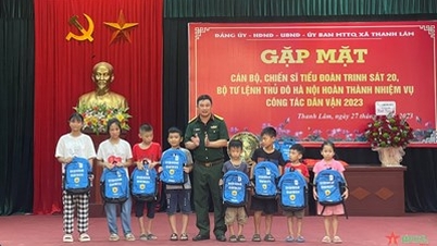 Capital soldiers do mass mobilization work on Thanh Lam land (Me Linh, Hanoi)