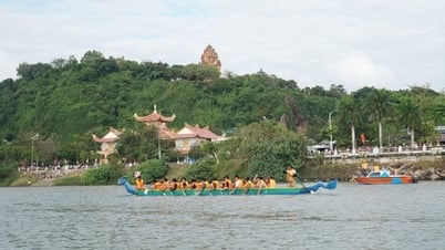 768 VĐV tranh tài đua thuyền rồng trên sông Đà Rằng