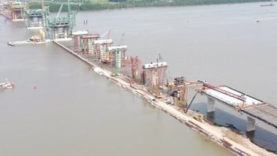 The 2,000 billion bridge project connecting Hai Phong - Quang Ninh is about to reach the finish line
