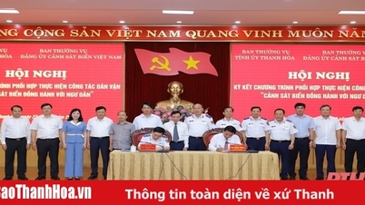 Ký kết chương trình phối hợp thực hiện công tác dân vận “Cảnh sát biển đồng hành với ngư dân”