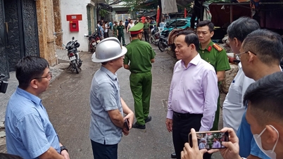Phó Thủ tướng Trần Lưu Quang chỉ đạo khắc phục hậu quả vụ cháy chung cư tại Hà Nội