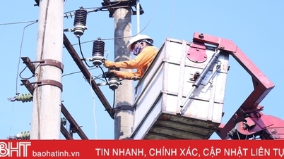 Cấp điện ở vùng nắng nóng nhất Hà Tĩnh