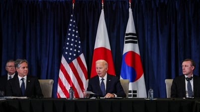 លោក​ប្រធានាធិបតី Biden ចេញ​ការ​ព្រមាន​អំឡុង​ពេល​ជួប​ជាមួយ​មេដឹកនាំ​ជប៉ុន និង​កូរ៉េ​ខាង​ត្បូង