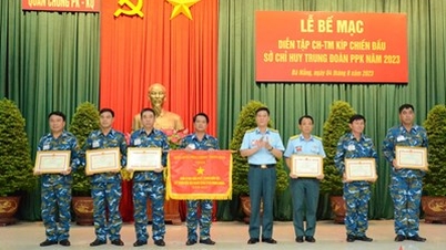 Bế mạc diễn tập kíp chiến đấu sở chỉ huy trung đoàn pháo phòng không năm 2023