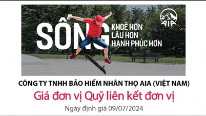 Cập nhật giá đơn vị Quỹ liên kết đơn vị của AIA Việt Nam ngày 10/7/2024