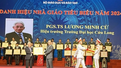 នាយកសាលានៃសាកលវិទ្យាល័យ Cuu Long ត្រូវបានផ្តល់កិត្តិយសដោយក្រសួងអប់រំ និងបណ្តុះបណ្តាល។
