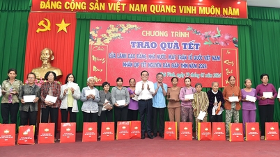 Deputy Prime Minister Tran Luu Quang presents Tet gifts in Tra Vinh