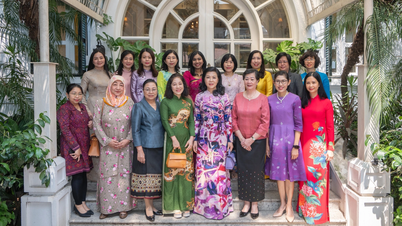 Phu nhân Ngô Phương Ly gặp mặt thân mật BLĐ Nhóm Phụ nữ cộng đồng ASEAN